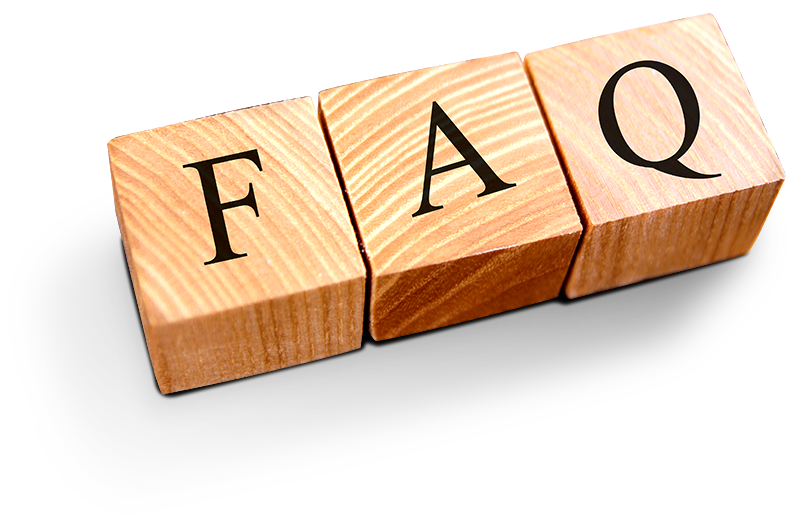 Wooden Blocks with letters of FAQ